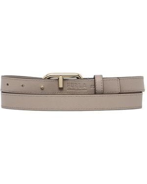 Furla Nuvola Leather Belt - White