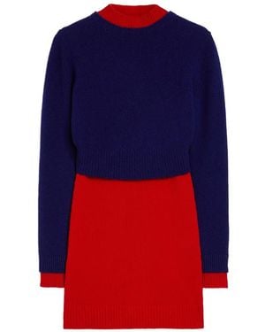 Jil Sander Wool Mini Dress - Blue