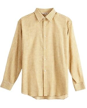 AURALEE Camisa Airy A Cuadros Gingham - Neutro