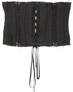 Masnada Top Estilo Corsé - Negro