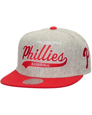 Mitchell & Ness X Philadelphia Phillies Tailsweep 2.0 Baseball Snapback Cap - Red