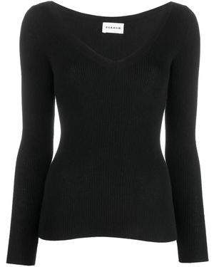 P.A.R.O.S.H. Sudadera Con Cuello En V - Negro