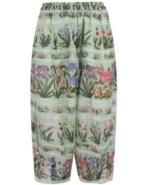 Biyan Pantalones Pita Con Estampado Floral - Verde