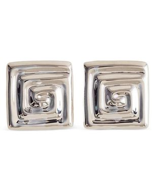Louis Abel Pendientes Uzu Cuadrados - Blanco