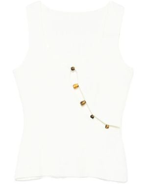 SIR. Chiara Tank Top - White