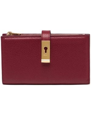 Bally Lock Me Long Wallet - Purple