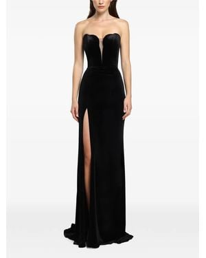 Cristallini Vivienne Sweetheart Velvet Maxi Dress - Black