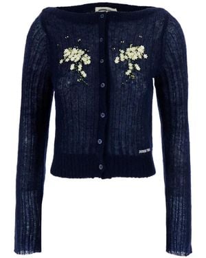 ShuShu/Tong Verzierter Cardigan - Blau
