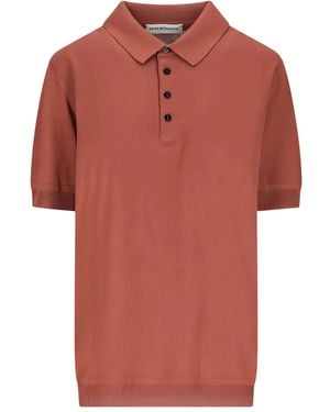 GOES BOTANICAL Short-Sleeve Merino-Wool Polo Shirt - Orange