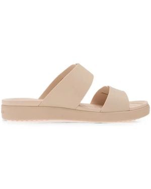 Crocs™ Brooklyn Buckle Slides - Natural
