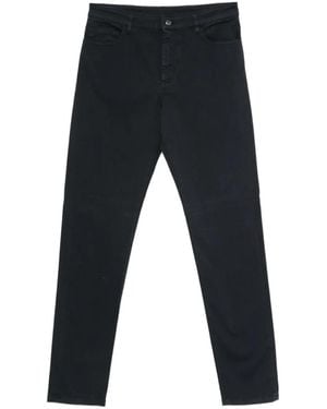 Canali Logo-Patch Jeans - Black