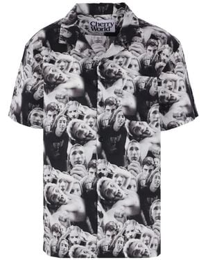 Cherry World Glenapalooza Printed Short-Sleeve Shirt - Black