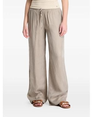 Guess Drawstring-Waist Wide-Leg Trousers - Natural