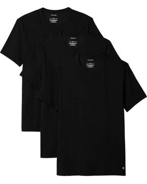 Calvin Klein Set de 3 camisetas con cuello redondo - Negro