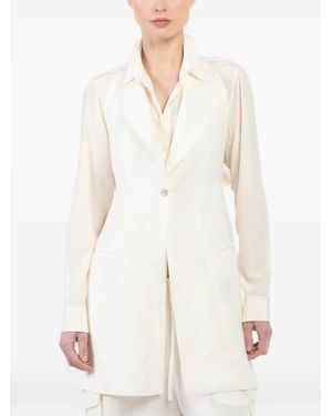 Masnada Halterneck Pocket Gilet - White