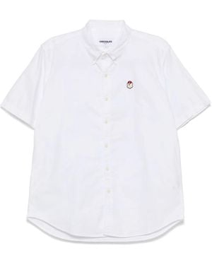 Chocoolate Logo-Patch Shirt - White