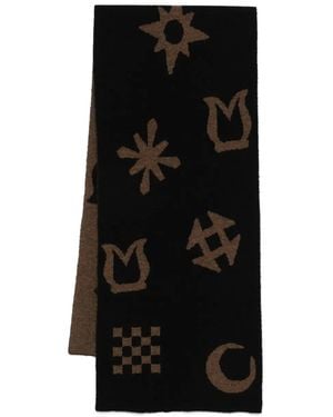 Nanushka Sjaal Met Jacquard Print - Zwart