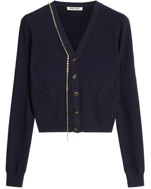 Ports 1961 Geknöpfter Cardigan Mit Kettendetail - Blau