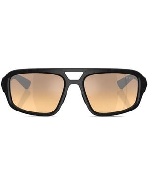 Prada Linea Rossa Sonnenbrille Mit Doppelsteg - Schwarz