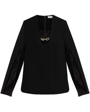 Tory Burch クレープ チュニック - ブラック