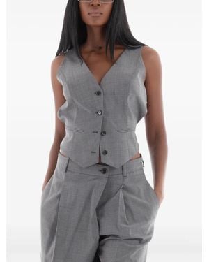 BOSS Button-Down Sleeveless Vest - Grey
