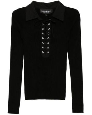 Cynthia Rowley Ues Knitted Top - Black