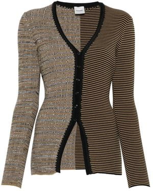 Nanushka Gestreifter Space-Dye-Cardigan - Grün