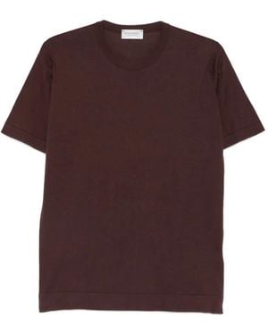 John Smedley Lorca Fine-Knit T-Shirt - Red