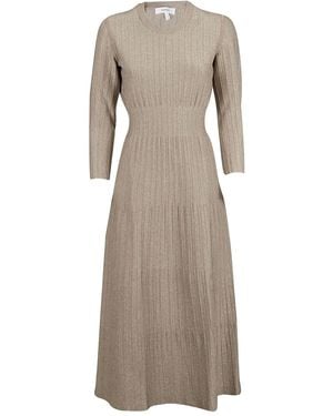 CASASOLA Pleated Midi Dress - ナチュラル