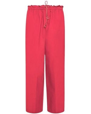 forte_forte Drawstring Elasticated Trousers - Red