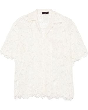 Fabiana Filippi Lace Scalloped-Hem Shirt - White