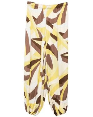 Faithfull the Brand Kortez Geometric-Print Balloon Trousers - Metallic