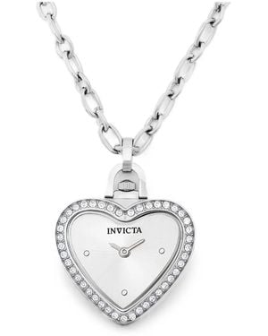 INVICTA WATCH Mini Angel Heart-Shaped Crystal-Embellished 28Mm Necklace Watch - Bianco