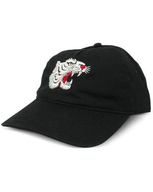 Melt Tiger-Embroidered Cap Hat - Black