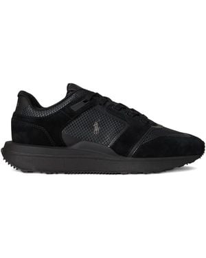 Polo Ralph Lauren Train 89 V2 Suede Lace-Up Trainers - Black