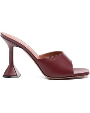 AMINA MUADDI 95M Lupita Square-Toe Sandals - Red