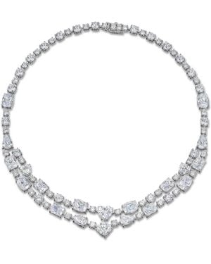 Anabela Chan Love Heart ダイヤモンド ネックレス - メタリック