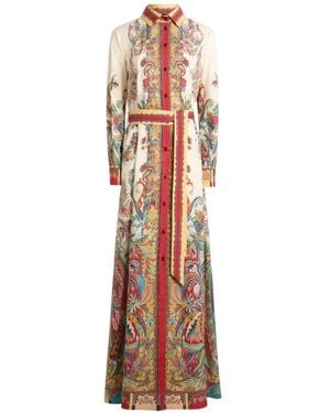 Etro Paisley-Print Cotton Maxi Dress - White