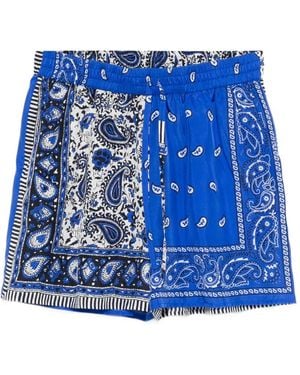 P.A.R.O.S.H. Paisley Print Shorts - Blue