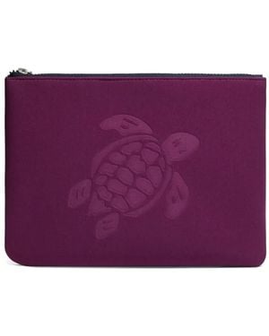 Vilebrequin Turtle Embossed Clutch - Purple