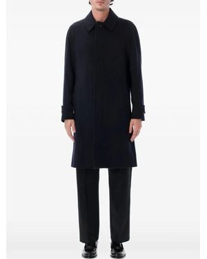 Lardini Raglan-Sleeve Single-Breasted Coat - Blue