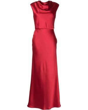 Amsale Maxikleid Mit Drapiertem Ausschnitt - Rot