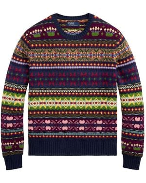 Polo Ralph Lauren Maglione Con Motivo Fair Isle A Intarsio - Blu