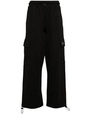 FIVE CM Logo-Patch Cargo Track Trousers - Black