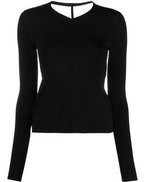 KHAITE The Iskra Open-Back Top - Black