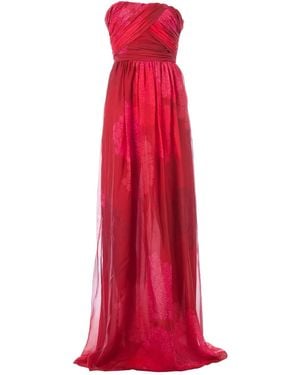 Giambattista Valli Floral Print Maxi Dress - Red
