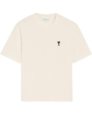 Ami Paris Ami de Coeur T-Shirt mit Logo-Detail - Weiß