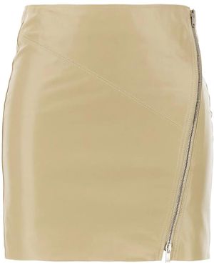 Isabel Marant Jeanne Leather Skirt - Natural