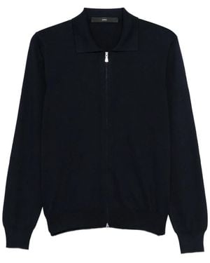 SAPIO Zip Collared Knitwear - Blue