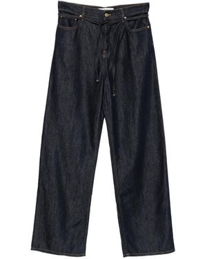 DARKPARK Drawstring Wide-Leg Jeans - Blue